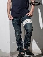 STRETCH JEANS JOGGER PANTS | ขาจั๊มยีนส์ยืด YM612 W