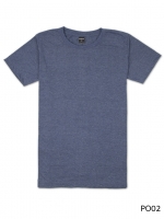 เสื้อยืดคอกลมเรียบ Po02 สีกรมฟอก