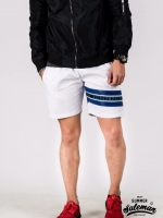 กางเกงขาสั้น พรีเมี่ยม ผ้า COTTON รหัส SST 222 TAX JAP Blue สีขาว แถบน้ำเงิน