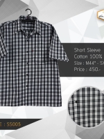 BIG เสื้อเชิตพิมพ์ลายสก็อต SS005