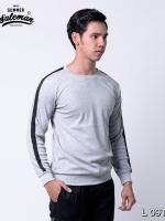 เสื้อยืดแขนยาว L 09T สีเทาอ่อน