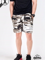 กางเกงขาสั้น พรีเมี่ยม ผ้าวอร์ม รหัส WT 278 WW ลายทหาร แถบ ขาว