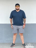 กางเกงขาสั้น Vintage VT223 เทาฟ้า