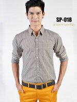 เสื้อเชิ้ตผู้ชายลายตาราง SP-018