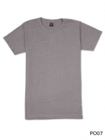 เสื้อยืดคอกลมเรียบ Po07 สีเทาม่วงฟอก