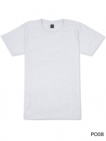 เสื้อยืดคอกลมเรียบ Po08 สีฟ้าฟอก