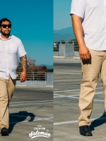 เอว 50 รุ่น ขายาวสแล็ก สีครีม