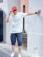 กางเกงขาสามส่วนCOTTON รหัส SS 316 RB สีเทาควัน