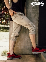 กางเกงสามส่วน พรีเมี่ยม ผ้า COTTON รหัส SS 309 SOFT GRAY สีเทาอ่อน