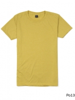 เสื้อยืดคอกลมเรียบ Po13 สีเหลืองมัสตาร์ด
