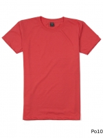 เสื้อยืดคอกลมเรียบ Po10 สีส้มโอรส