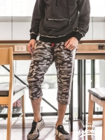 กางเกง Jogger ขาจั๊ม สามส่วน ผ้าวอร์ม WT381 TAX Panther W เสือดำ SUMMER SALE