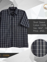 BIG เสื้อเชิตพิมพ์ลายสก็อต SS006