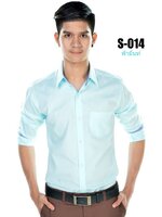 เสื้อเชิ้ตผู้ชายสีฟ้ามิ้นท์ S-014