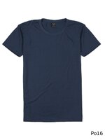 เสื้อยืดคอกลมเรียบ Po16 สีกรมท่า