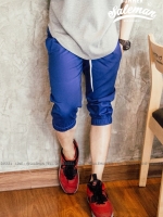 กางเกงสามส่วน พรีเมี่ยม ผ้า COTTON รหัส SS 306 BLUE สีน้ำเงินสด