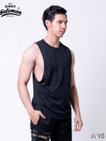 เสื้อกล้าม A 15 สีดำ