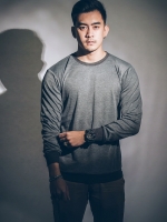 เสื้อยืดแขนยาว สีเทาเข้ม DARK GREY