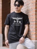 เสื้อยืด Boy สีดำ-108