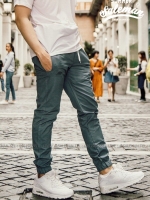 กางเกง JOGGER พรีเมี่ยม ผ้า COTTON รหัส SS616 เทาควัน