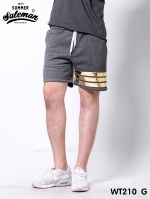 กางเกงขาสั้น พรีเมี่ยมวอร์ม รหัส WT210 G สีเทาเข้ม แถบทอง
