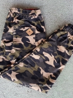 กางเกง JOGGER พรีเมี่ยม ริมแดง BIG ทหารน้ำตาล