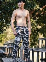 กางเกง jogger ขาจั๊ม ผ้าวอร์ม WT675 ทหารแถบขาว SUMMER SALE