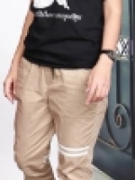 กางเกง jogger JG T601 ครีมแถบ