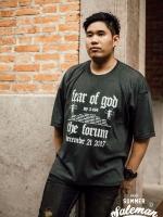 เสื้อยืด the forum สีเทาเข้ม -111-2