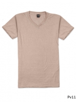 เสื้อยืดคอวีเรียบ Pv11 สีเนื้อ