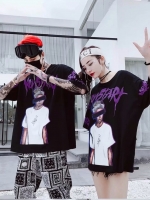 เสื้อยืด Street Fashion Oversize สีดำ NEW STRAT