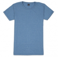 เสื้อยืดคอกลมเรียบ Po01 สีน้ำเงินฟอก ไซต์ XL