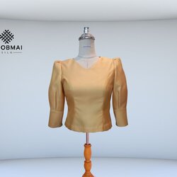 แบบตัด เสื้อผ้าไหม (ไม่รวมผ้า) ตามแบบ chobmai x ARW รหัส CUT-ARW-083067