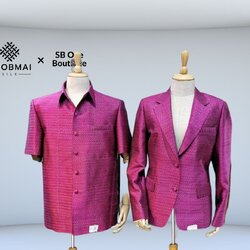แบบตัด สูทชาย-หญิง ผ้าไหม chobmai x SBone รหัสCUT-SB04016613