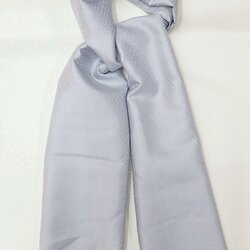 ผ้าพันคอผ้าไหม สไบ ผ้าพันคอไหม สีพื้น ผืนเล็ก ขนาด 32x140cm สีเทา รหัส ZYA-ZY-A028