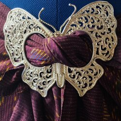 เครื่องประดับเงินแท้ รัดซิ่นผีเสื้อฉลุลาย