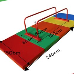 เบาะกันกระแทก เบาะยิมนาสติก พร้อมบาร์เหล็ก 150x240x10cm ราคา11,500