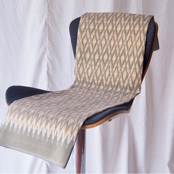 ซิ่น ผ้าไหมมัดหมี่ ไหมบ้าน ขนาด 1x2หลา พื้นสีเขียว รหัส CISP-CT-0613681