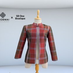 แบบตัด สูทหญิง ผ้าไหม chobmai x SBone รหัส CUT-SB04016627