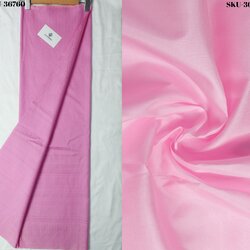 (ผ้าชุด)ไหมสีพื้นมีเชิง (ผ้าพื้น2หลา+ผ้าซิ่น2หลา) เฉดสีชมพู รหัส B7C-NY-01276822