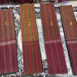 ผ้าขาวม้า ผ้าไหมบ้าน ไหมแท้ ขนาด 60x200ซม.ลายพื้นเมือง สีแดง รหัส R4B-ST12286560