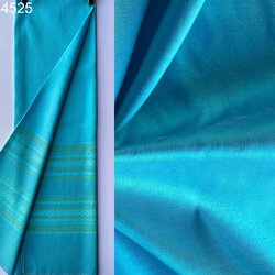 (ผ้าชุด)ไหมสีพื้นมีเชิง (ผ้าพื้น2หลา+ผ้าซิ่น2หลา) เฉดสีฟ้าอมเขียว รหัส B7C-NY-44525