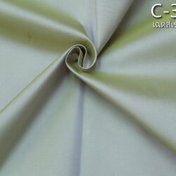 ผ้าไหมสีพื้น เนื้อเรียบ ไหมแท้ 2เส้น สีเขียวเทามะกอก (ราคาต่อหลา) รหัส C-30128