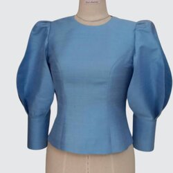 เสื้อผู้หญิง ตัดเย็บจากผ้าไหมสีพื้น เนื้อหยาบ ไหมแท้ 100% | ตัดเย็บตามรูปร่าง | เลือกผ้า ส่งไซส์ได้