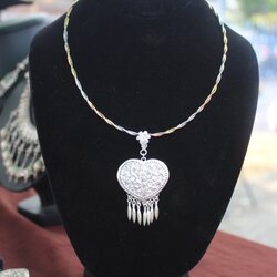 เครื่องประดับเงินแท้ สร้อยคอเงิน ลายหัวใจ ยาว 18 นิ้ว