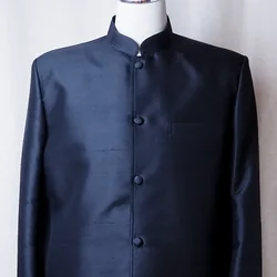 เสื้อสูทซาฟารี สูทคอจีน ทรงพระราชทาน ไหมแท้ สีดำ รหัส DM-CT03016614