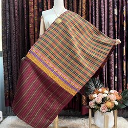 ผ้าขาวม้า ผ้าไหมแท้ ขนาด 60x200cm ขิดลายช้าง สีคละสี รหัส R4E-PS-0816811