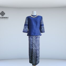 แบบตัดชุด แยกชิ้น (ไม่รวมผ้า) (เสื้อผ้าไหม ผ้าถุงไหม) chobmai x ST รหัส CUT-PT-S0617661