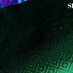 ผ้าไหมยกดอก ลายลูกแก้ว สีพื้น ไหมแท้ สีเขียวเข้มหัวเป็ด (ราคาต่อหลา) รหัส B-NY-SKU-13689