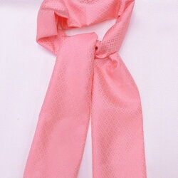 ผ้าพันคอ ผ้าไหมยกดอก ขนาด 30x140 ซม.พื้นสีชมพู รหัส ZYA-085